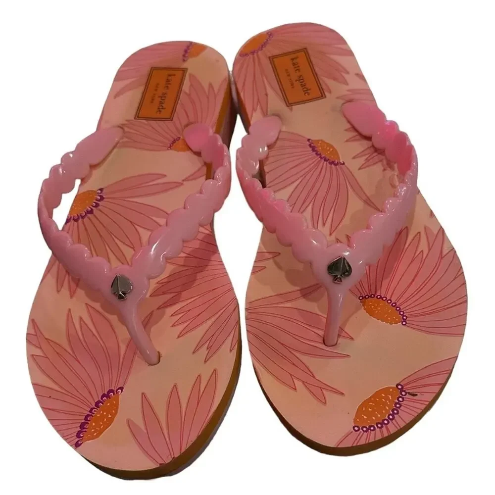 Kate Spade New York thongs peachy pink size‎ 8.5